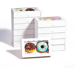 20 count 7x4 3/8 x1 1/2  nch Cookie Boxes with Window for  Truffle,Orec,Pastry Boxes Dount,Browine, Soap&Bakery  Boxes for Party Favors Wedding Christmas Valentine's