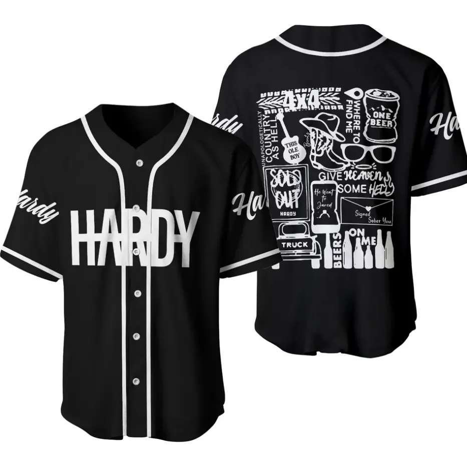 Personalized Hardyy Baseball Jersey, Baseball Jersey Shirt, Outdoor Sports, Sport Shirt, Dynamic And Comfortable