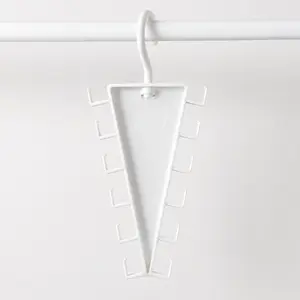 360° Rotating Closet Organizer Hanger, 12-Hook V-Shaped Double-Sided Hanger for Hats, Bags, Scarves, Belts & Wardrobe Storage