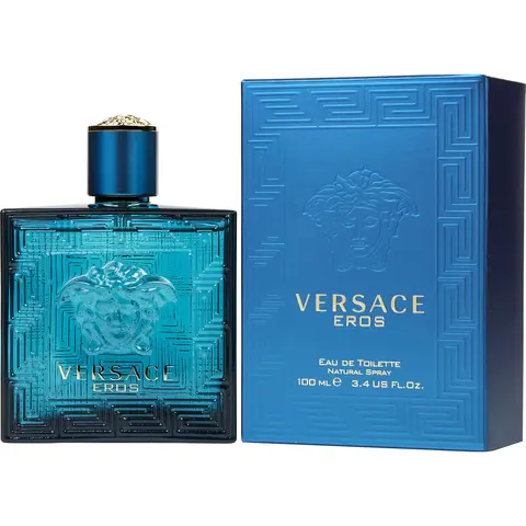 Versace Eros by Gianni Versace Eau de Toilette for Men - Citrus Woody Fragrance with Notes of Green Apple, Tonka Bean, & Geranium