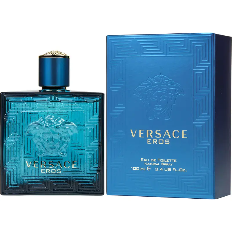 Versace Eros by Gianni Versace Eau de Toilette for Men - Citrus Woody Fragrance with Notes of Green Apple, Tonka Bean, & Geranium