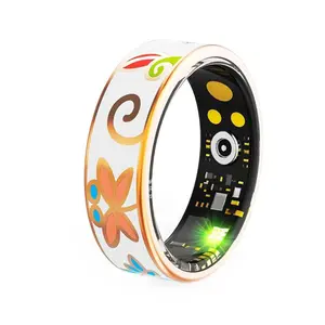 heart rate blood pressure wellness tracker 2026 New Smart Ring Color Enamels Fashion Smart Ring Stainless Steel Intelligent Finger Ring Waterproof Fitness Tracker
