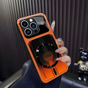 Luxury Sports Car Aesthetic MagSafe Case Anti-Scratch Magnetic Glass Cover for iPhone 17/16/15/14/13/12/11 Pro Max --975