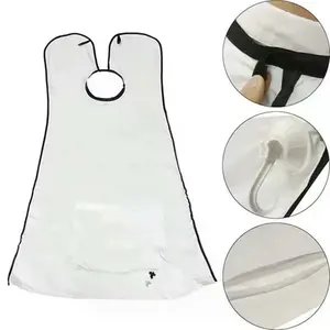 120*78 CM Beard and Mustache Shaving Apron Cape Bib for Shave with Suction Cups Attach to Mirror Hairdressing Removal Tools
