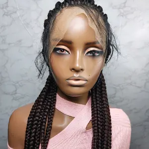 Conrow  all Back Wig in Color 33 with Touch of Baby Hair for Stylish Looks in 24 inches - Premium Quality Braided Design