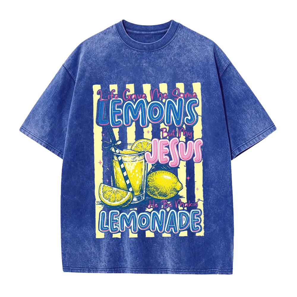 Washed T-shirt-Blue