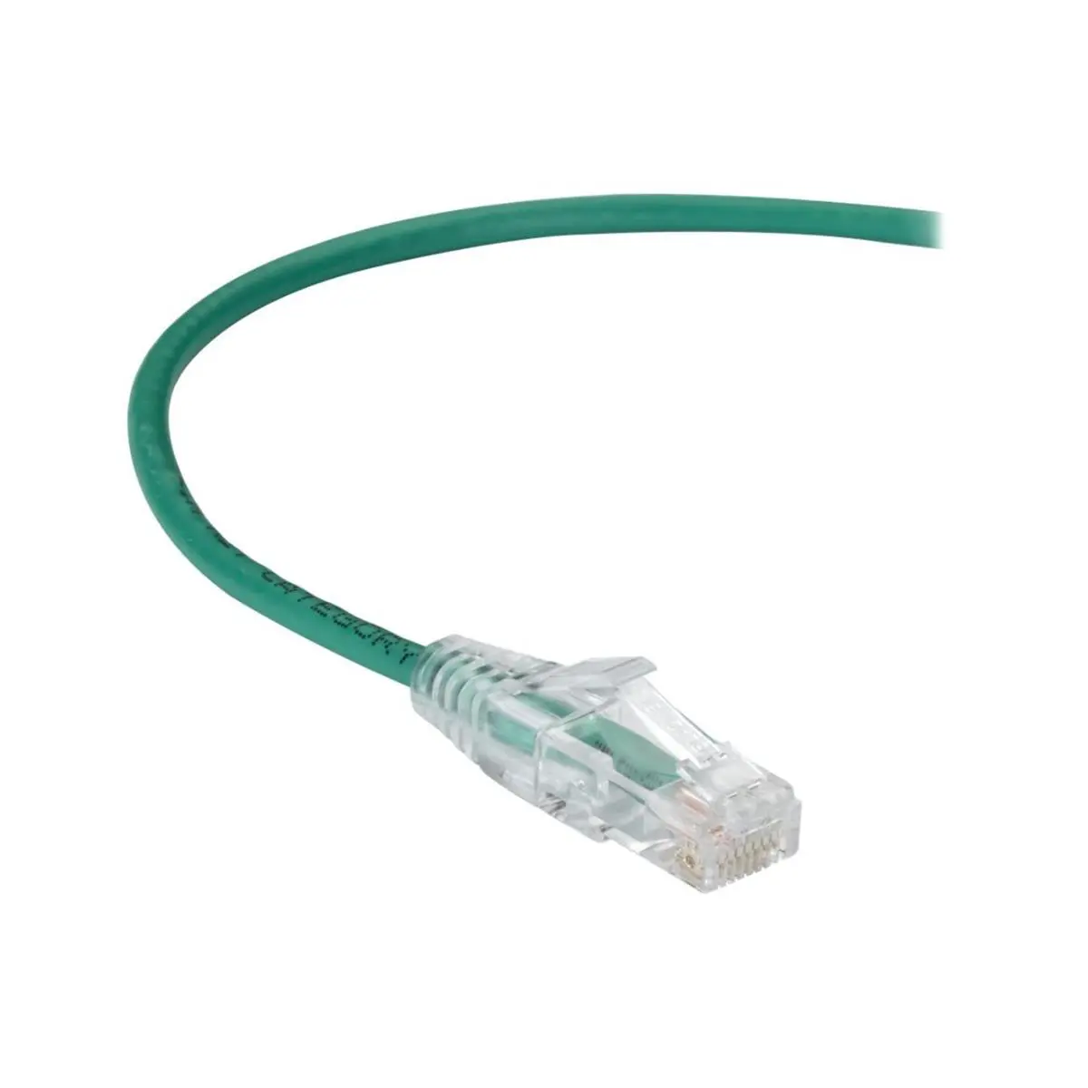 Black Box Slim Booted Molded Stranded CAT6A Patch Cable, 5 ft Green, Gold Plated RJ-45 (M) to RJ-45 (M) Connectors, PVC Jacket, IEC 60603-7 Compliant, Labelled for Improved Connectivity, Gold Plated Connector