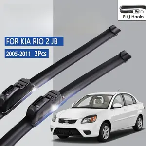 For KIA Rio 2 JB 2005-2011 Car Front Wiper U-type Soft Rubber Wiper HD Quiet Durable Automotive Wiper