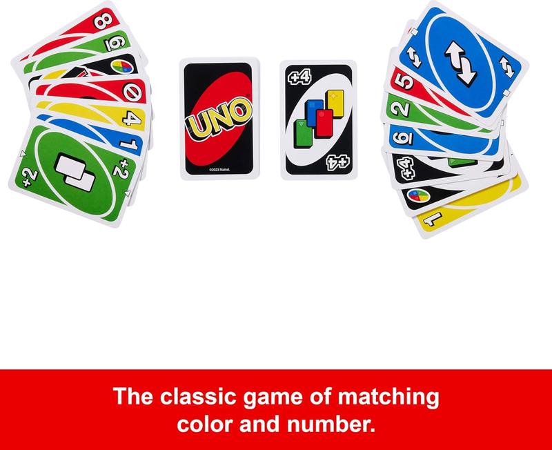 UNO Color & Number Matching Card Game for 2-10 Players