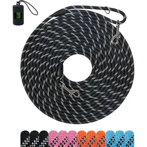 Long Dog Training Leash,Heavy Duty Reflective Rope Lead for Small Medium Large Dogs ,6FT 10FT 15FT 30FT 50FT for Training, Walking, Backyard, Camping