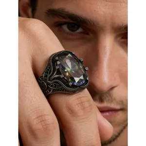 Crusader Ring, Chi Rho Ring, Silver Christian Ring, Templars Cross Ring, Bishop Signet Ring, Catholic Ring for Man, Trinity Knot Gif