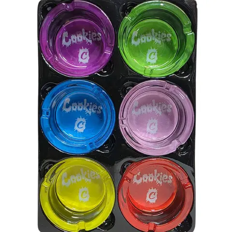 2.5" Durable Heavy Glass Ashtray - 2.5 Inches Tidy Space Saver, Easy-to-Clean Lighter Accessory, Compact Blue Room Decor (Styles #1-#6) for All Ash Types, Apartment Home Supplies