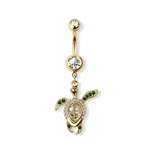 SWIMMING TURTLE BELLY RING