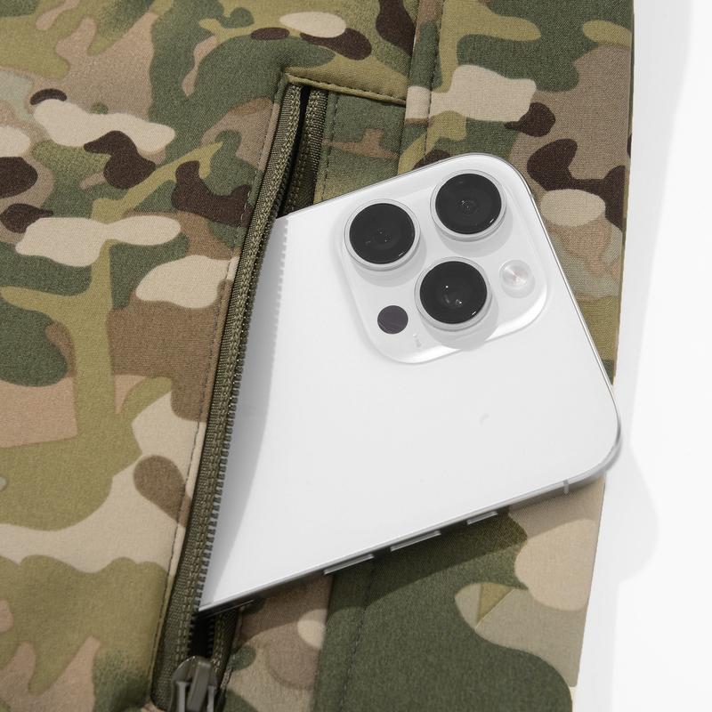 Men's Multi-Pocket Workwear Hooded Jacket, Fleece Waterproof Jacket, 9 Cl Menswear ose-Fitting Pockets Fleece Design. Menswear Coats Coats Tops Long Sleeve Operator Motocross Camo Camouflage Casual Navy Outdoorfun