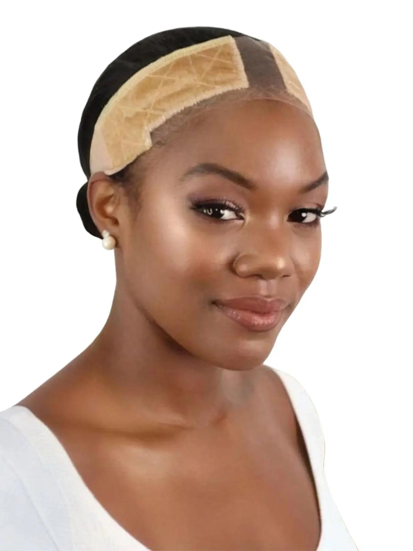 Lace Wig Grip Band Women Adjustable, Headbands for wigs, Wig Grip Band for Lace Front Wigs, Wig Gripper with Ear-Cutouts Natural Lace Edge, Adjustable Non-Slip Band with Velcro Headband