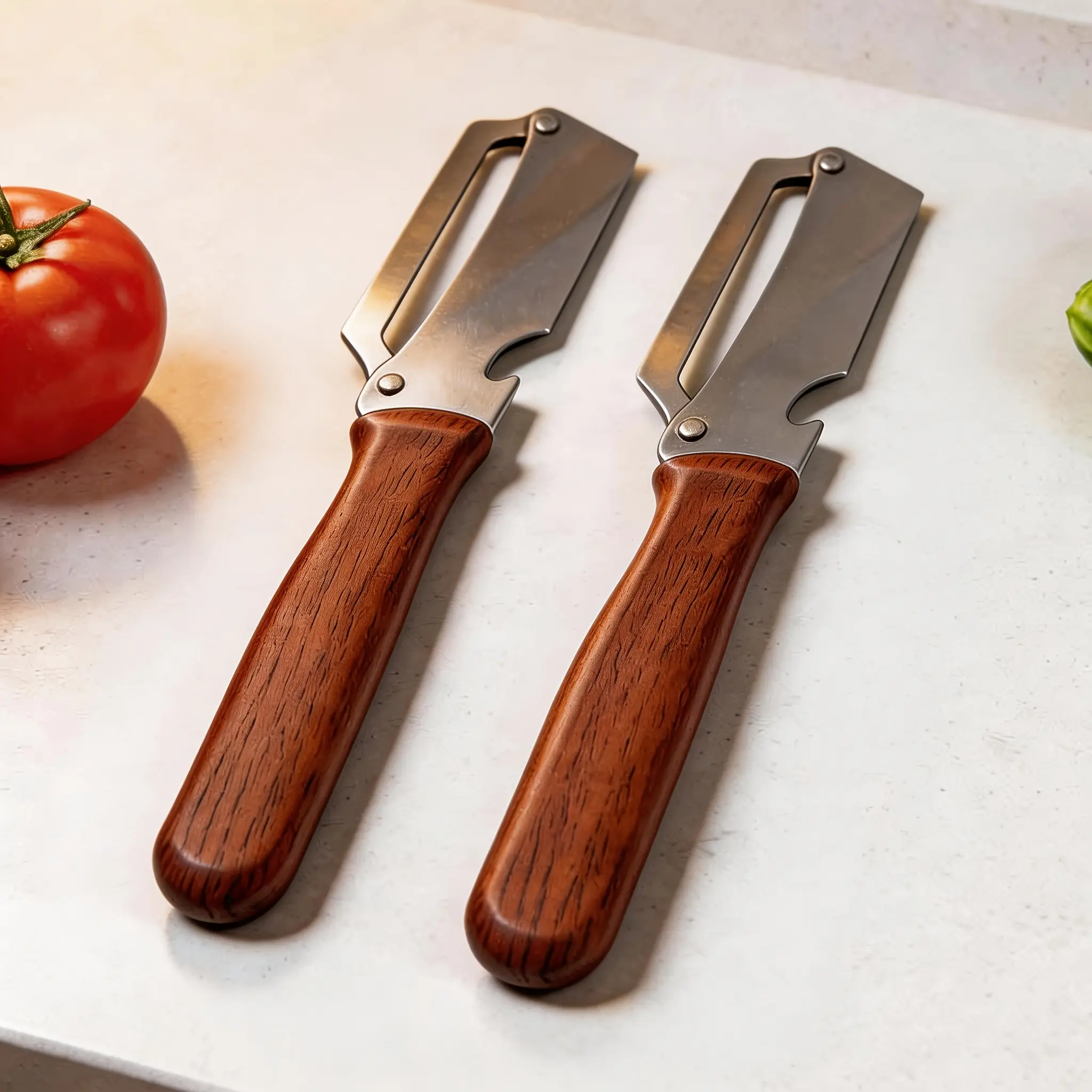 2pcs Elongated Stainless Steel Kitchen Grater-Peeler Set, Right-Handed Multifunctional Utensils for Efficient Vegetable & Fruit Peeling, Small Household Cooking Tools