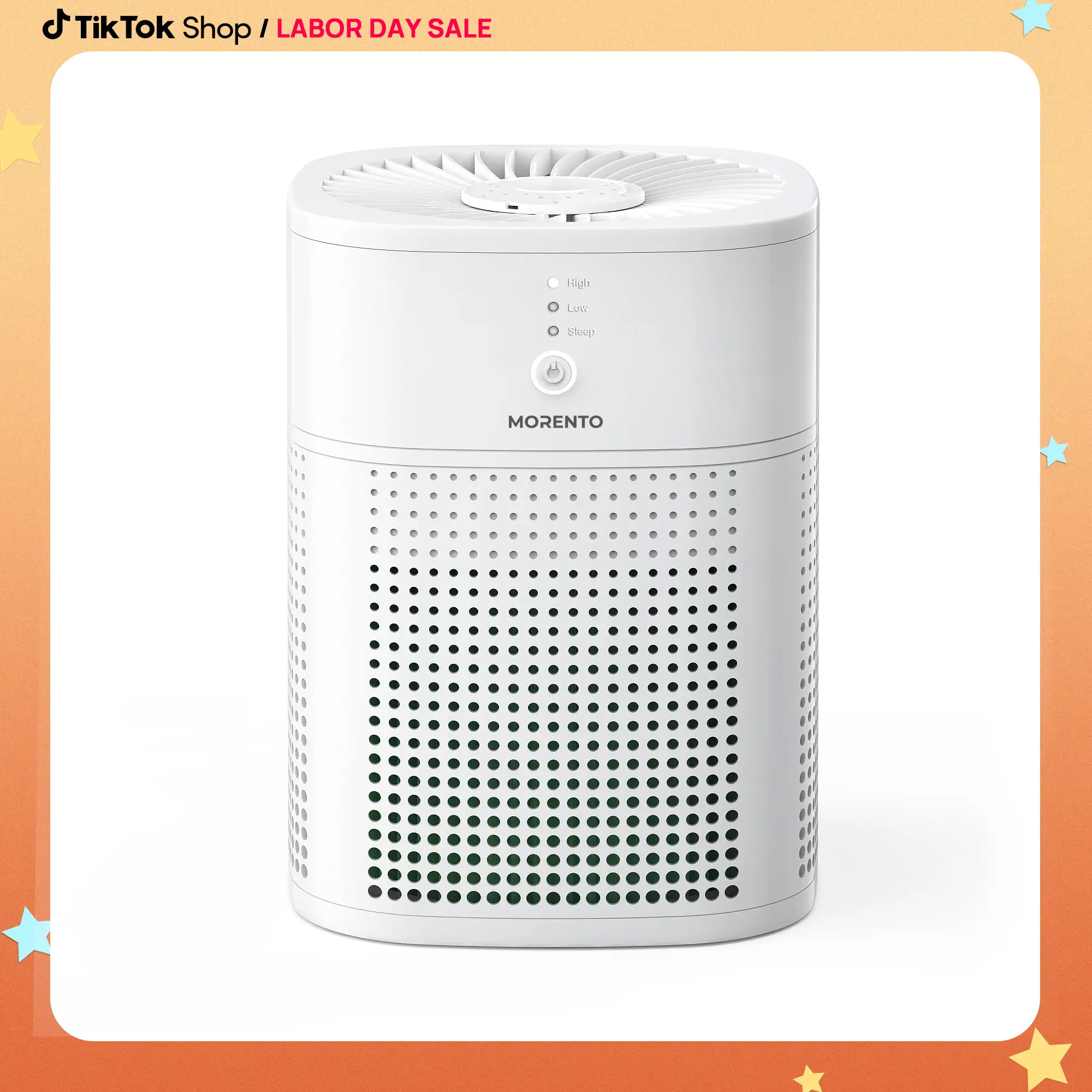 MORENTO MR1800 Air Purifiers -HEPA Filters for Bedroom Home, Office – Effective Against Pets, Allergies, Dust, and Viruses , Portable Household Applia