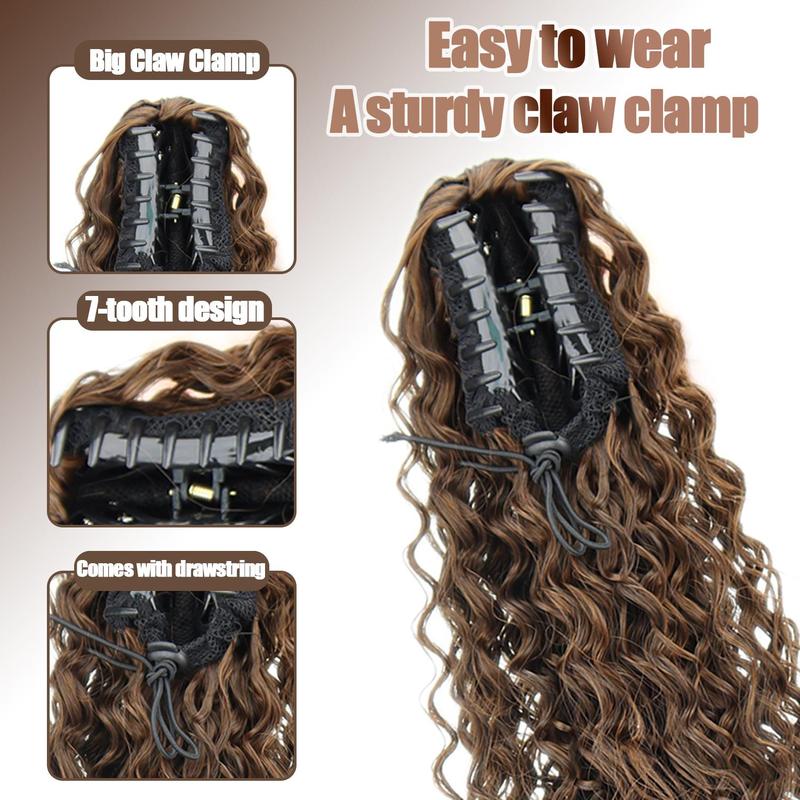 Ponytail Wig - High-Temperature Fiber, Easy-Clip Design,,Perfect for Everyday & Special Occasions, Stylish Hair Accessory|Curly Texture Wig|Easyclip Wig, Wigs for Women