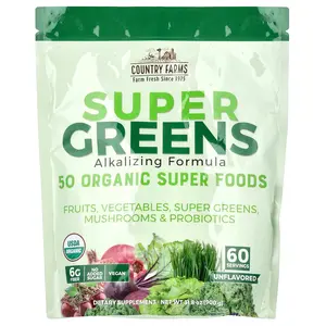 Country Farms Super Greens, Alkalizing Formula, Unflavored, 31.8 oz (900 g)
