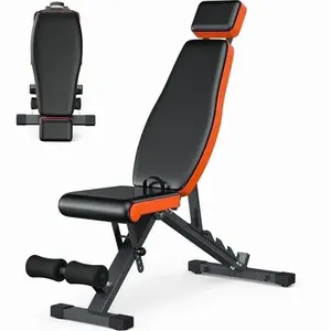 GIKPAL 8 Positions Adjustable Weight Bench with Extended Headrest,Foldable Workout Bench Olympic Weight Bench Press for Home Gym Full Body Strength Training,Support up to 800Lbs