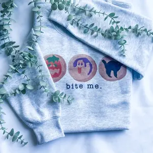 Bite Me Sugar Cookie Adult Unisex Crewneck Sweatshirt