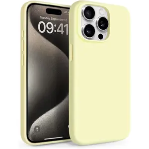 Phone case for iPhone 17 16 15 14 13 12 11 Pro Max plus Case with Camera Control Button, Solid Color Liquid Silicone Case for Women Girls Men Anti-Scratch Lining Shockproof Drop Protective Cover