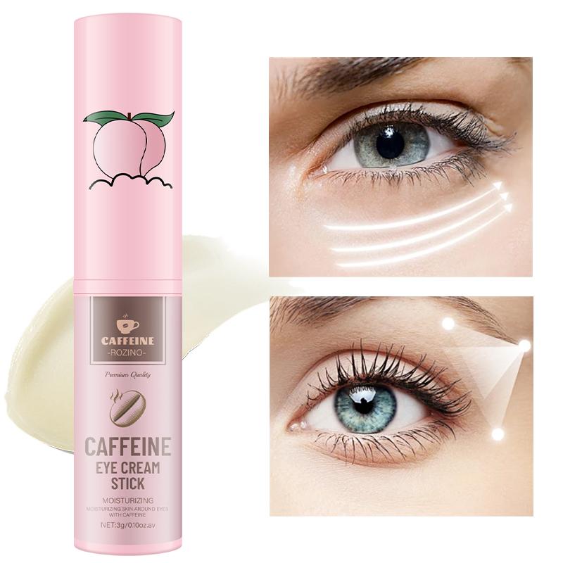 [4 sticks in 1]ROZINO Caffeine Eye Cream Stick - Moisturizing Hydration for All Skin Types, Compact & Convenient Eye Area Care