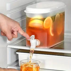 Modern Simple Design Beverage Dispenser, Jugs, Suitable for Lemonade, Juice, Tea Drinks, Refrigerator Storage, 1 Piece Drink Distributor
