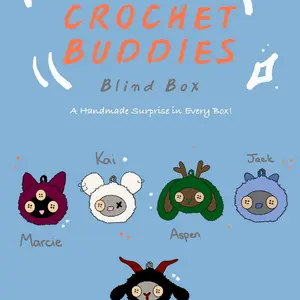 Crochet Buddies Keychain Blind Box Handmade Plushie Pendant