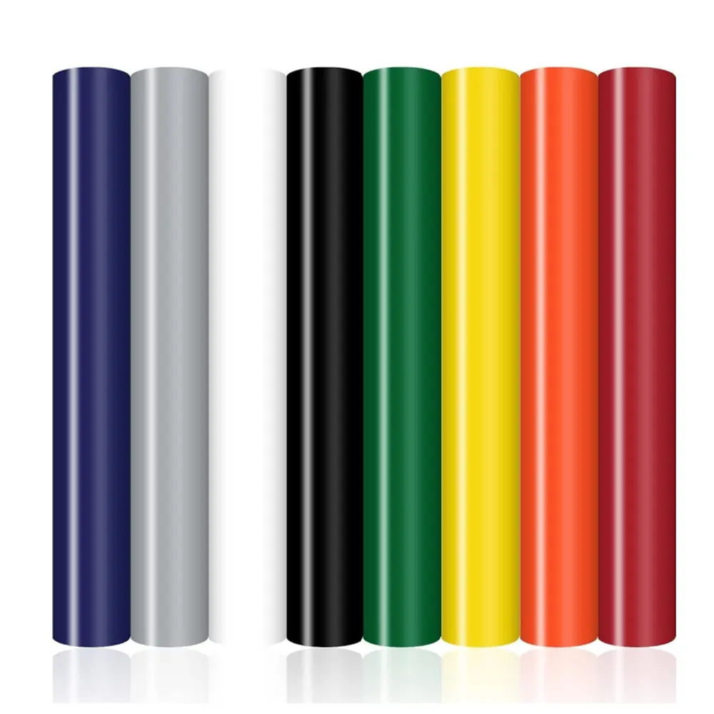 Vinyl Heat Transfer Assorted Colors 12x10 Inch Large Size Sheets, Heat Transfer Vinyl Bundle for DIY Crafts Decorations, Compatible with Cricut Air or Maker, DIY Material