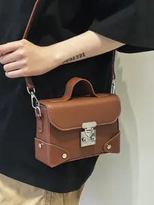 Men's Shoulder Bag, Fashionable Simple Casual Square Design, Adjustable Strap, Versatile Daily Commuting Work School Use, Commuter Crossbody Bag