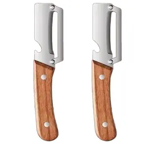 2 Pack 2 in 1 Household Stainless Steel Peeler/Peeler, Kitchen Sugarcane and Lettuce Slicer, Commercial Thickened Slicer