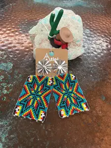 Navajo beaded Southwest earrings