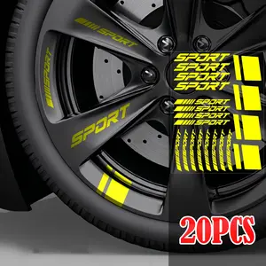 Universal Sport Vinyl Rim Decals - 20-Piece Performance Wheels