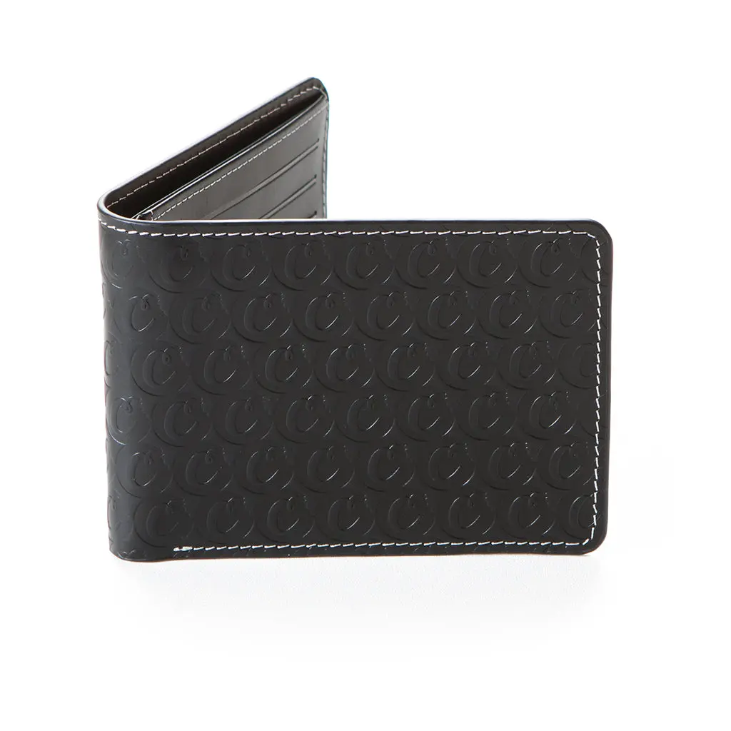 Leather Monogram Embossed Billfold Wallet Cookies summerwins