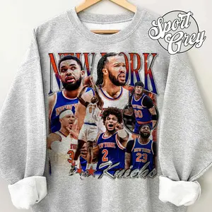 Bootleg Jalen Brunson Anunoby Robinson Josh Hart McBride New York Basketball Vintage Sweatshirt
