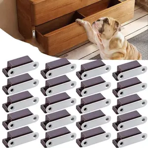 20 Pcs Cabinet Magnet Latch Best for Cabinet Doors Cupboards Drawers and Shutters Cabinet Magnetic Latch Easy Install (Brown)