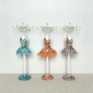 Creative Model Jewelry Display Stand for Earrings and Necklaces, Resin Jewelry Tree Showcase, Unique Decor for Home and Boutique