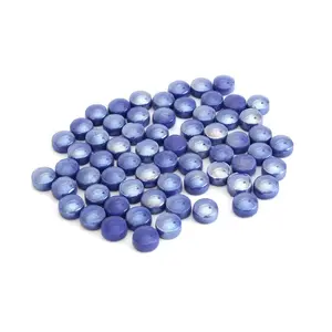 Iridescent Blue Round 12 mm Mosaic Tile