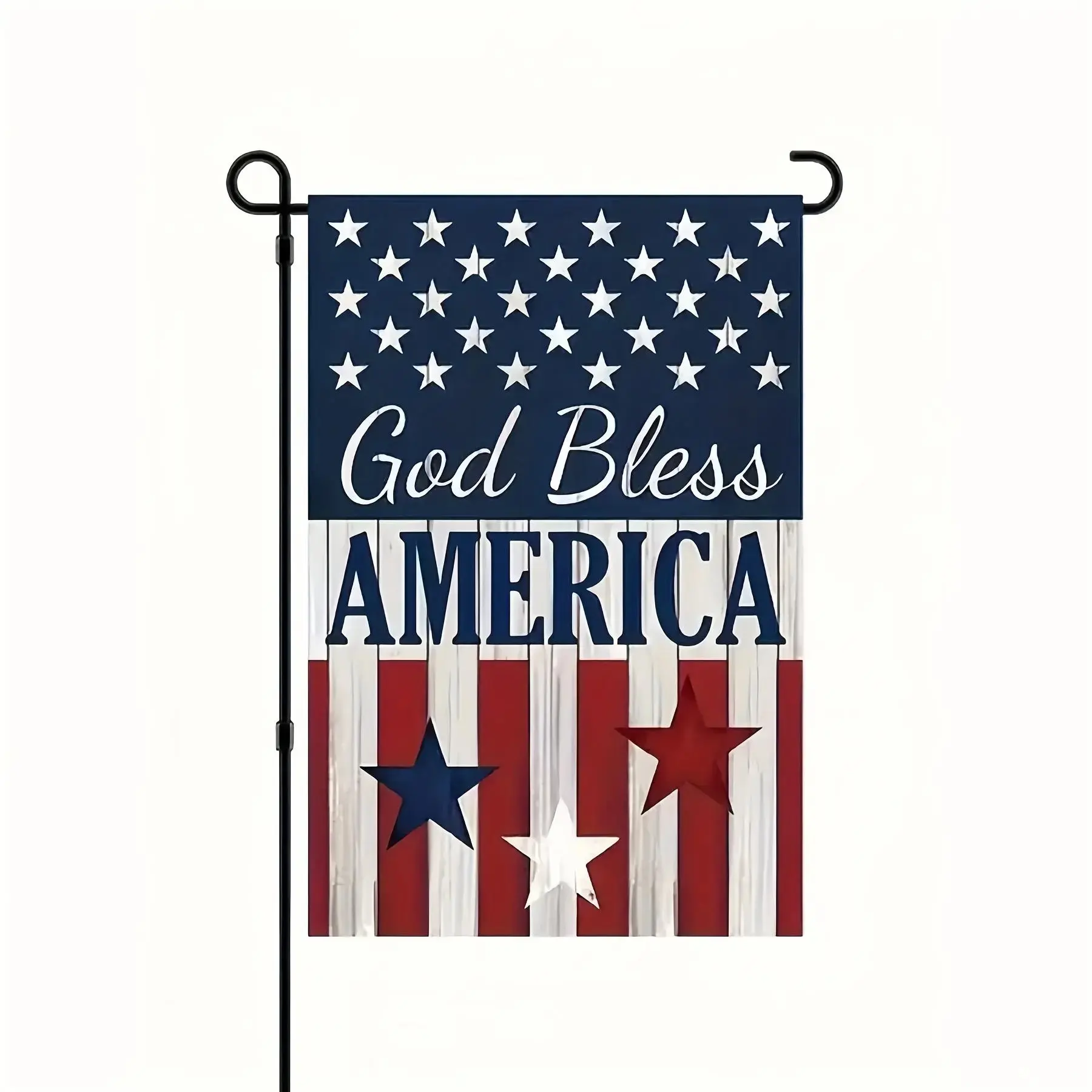 12x18 Inch Patriotic Double-Sided Linen Garden Flag, 4th of July Independence Day Decor, Suitable for Indoor/Outdoor Use, No Flagpole Included