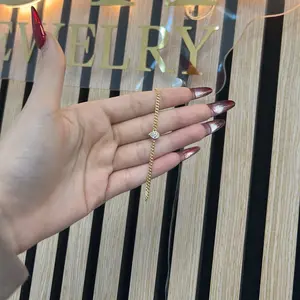 Pulsera de lágrima clear en plata 925