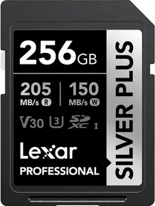 Lexar Professional Silver Plus SDXC UHS-I Card 256GB Memory Card