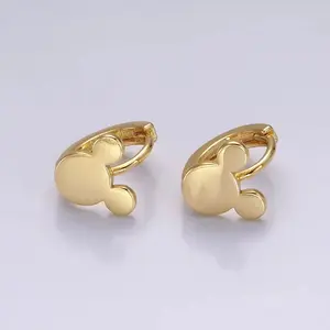 Mouse Flat Huggie Earrings