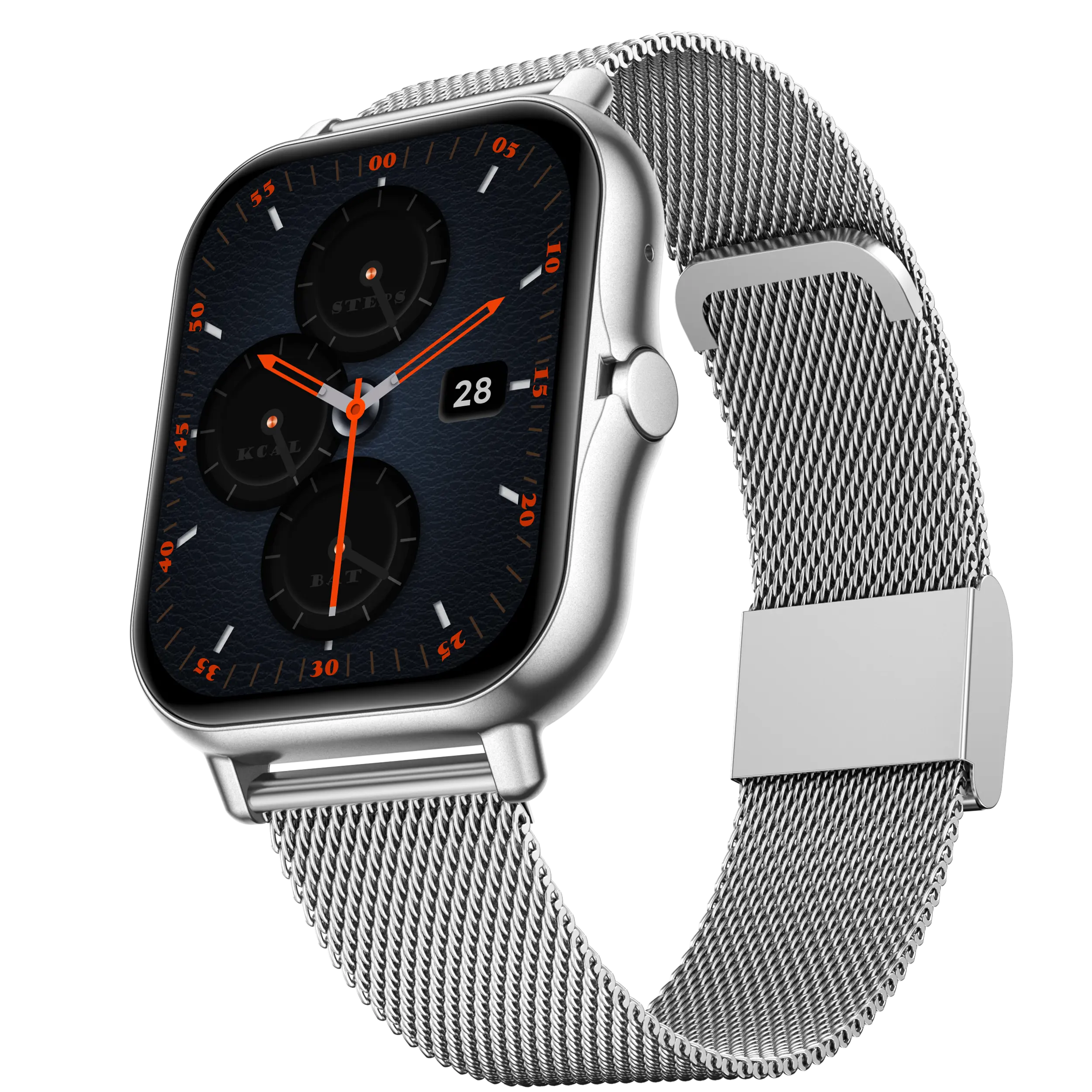 Smartwatch with Metal Strap, 7-15 Days Ultra-Long Standby Battery Life, Customizable Watch Faces, Bluetooth Music & Calls, Fitness Tracking (Electronics Wearable Device)
