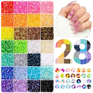 Colorful Resin Crystal Rhinestones 26000Pcs, 3mm Mixed Gems with Bonus Tweezers, DIY Craft Supplies for Apparel, Shoes, Tumblers & Art