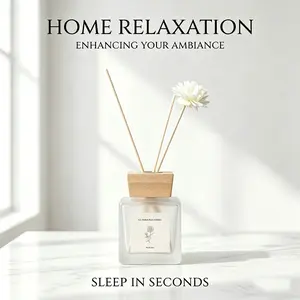 Natural Essential Oil Diffuser, Long-Lasting Fresh Scent, Alcohol-Free, Odor Eliminator, Sleep Aid, Wooden Floral Fragrance, Pet & Baby Safe, Home Decor Gift
