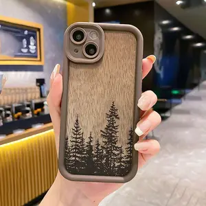 Cute Rain Tree Pattern Tpu Anti-Drop Phone Case, Soft Cover for iPhone 11/12/13/14 Pro Max/15 Pro/16 Plus