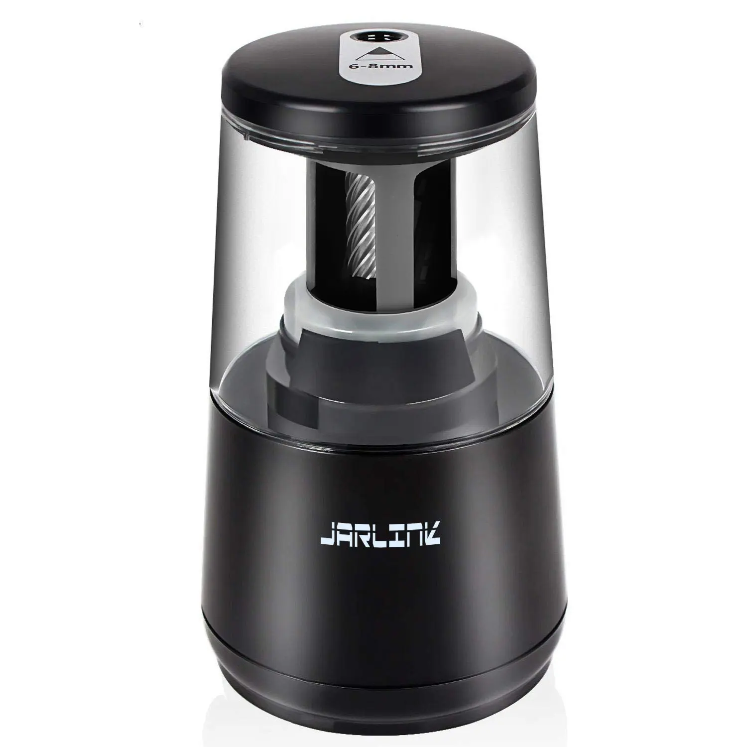 JARLINK Electric Pencil Sharpener, Heavy Duty Spiral Blade, Quick Sharpening, Auto Stop, for No. 2/Colored Pencils (6-8mm), USB/Battery Powered, for School Classroom/Office/Home