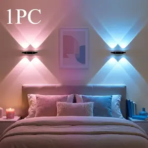 1pc Creative Double-Eyed RGB Color-Changing Mood Wall Light, Smart Motion Sensor Activation, No-Drill Magnetic Mounting, Suitable for Home Decor/Atmosphere Creation, Ideal Holiday Gift