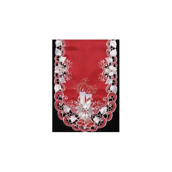 H9061-W White Lily Round Doily, 16 in.
